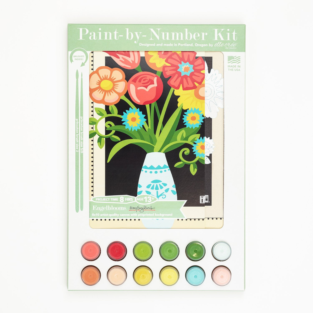 Elle Crée Paint-by-Number Kit - Engelblooms Mary Engelbreit
