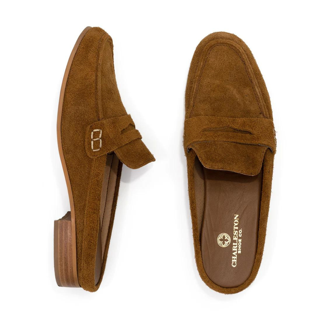 Charleston Georgia Leather Loafer Mule - Tan