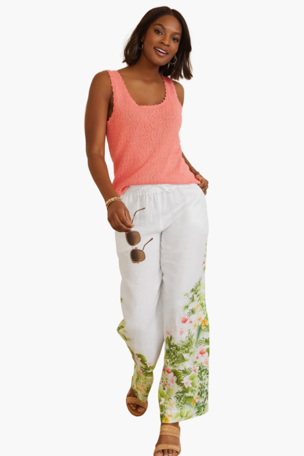 Tommy Bahama Flora Riviera Easy Pants - White