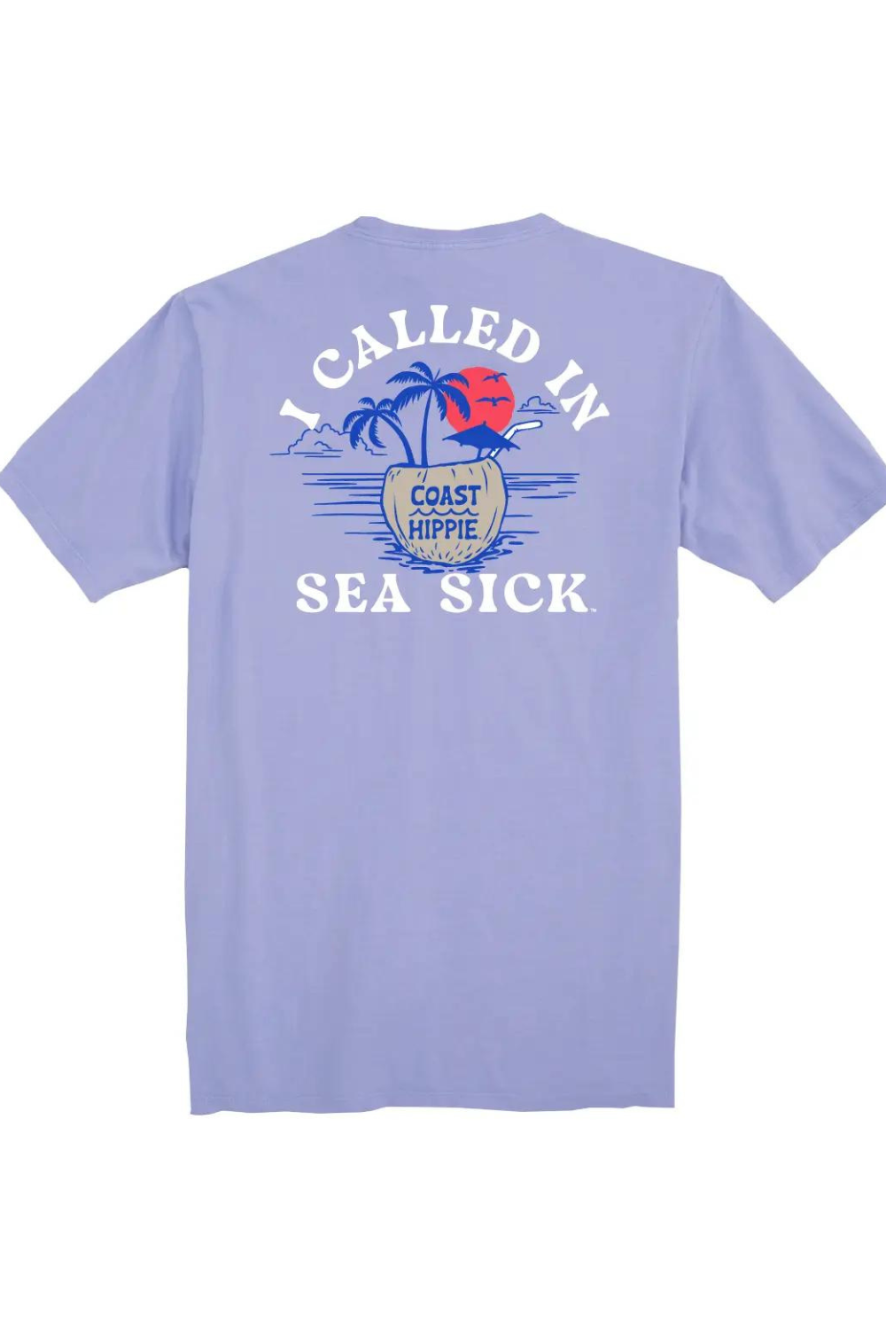 Coast Hippie Sea Sick w/ Coconut T-Shirt - Lavender