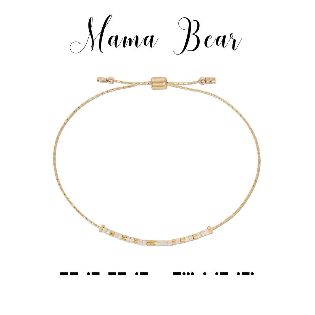 Dot & Dash Morse Code Bracelet - Mama Bear