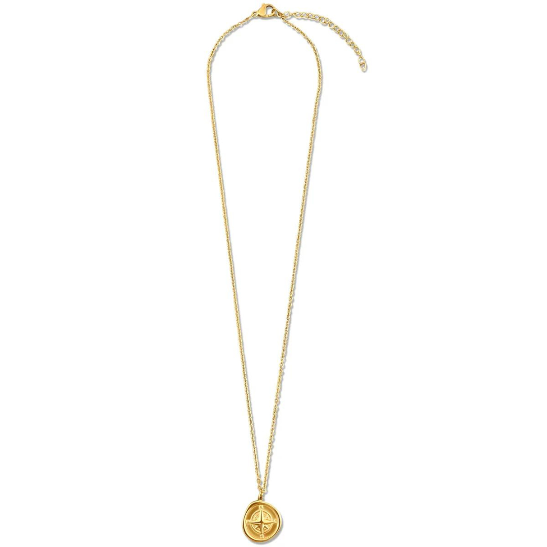 Ellie Vail Aerin Compass Pendant Necklace - Gold