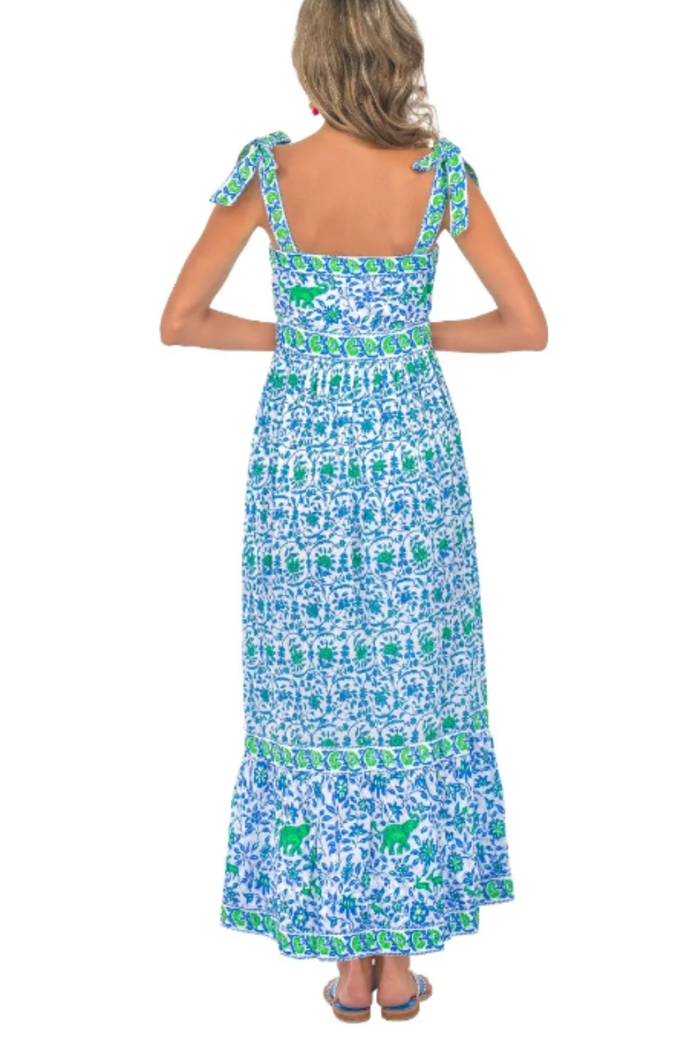 Gretchen Scott Samaode East India Dress-  Blue/Kelly
