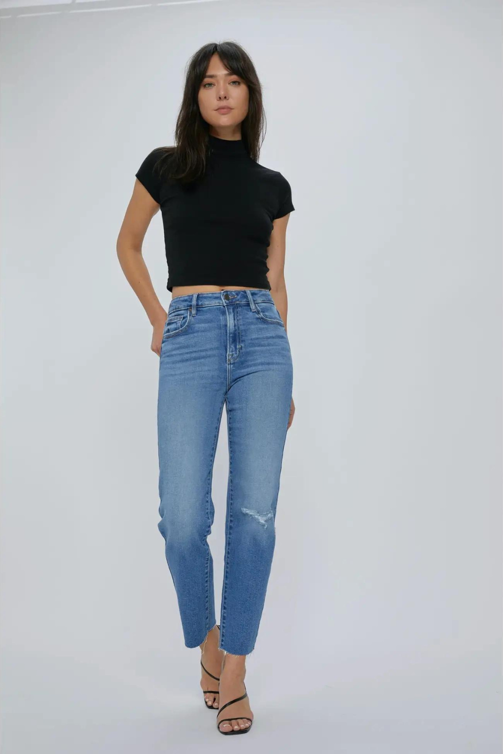 Hidden Tracey High-Rise Straight Jeans - Medium Blue
