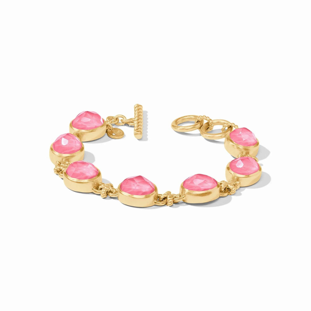 Julie Vos Nassau Demi Stone Bracelet - Iridescent Peony Pink