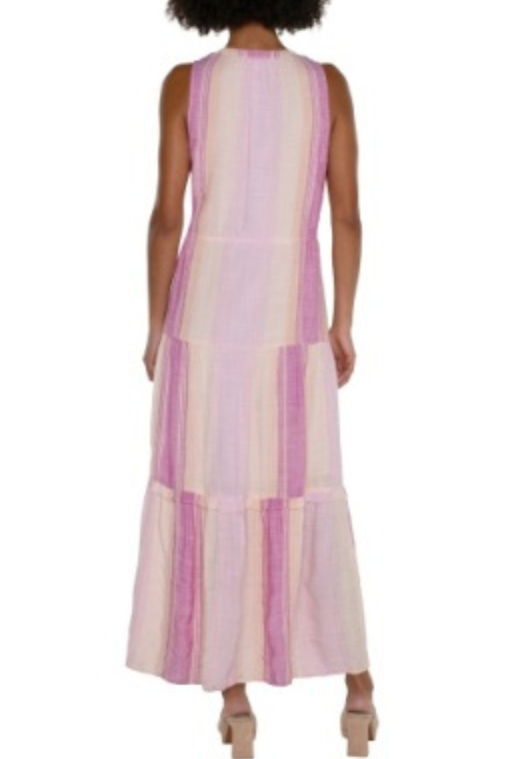 Liverpool Sleeveless Tiered Maxi Dress - Lavender