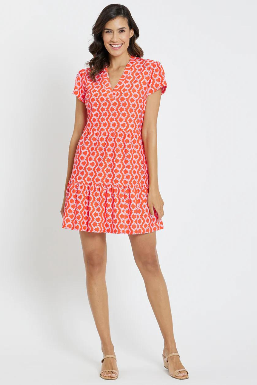 Jude Connally Ginger Dress - Dancing Links Apricot