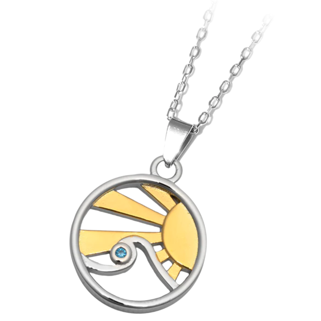 T. Jazelle Rising Sun Necklace - Silver