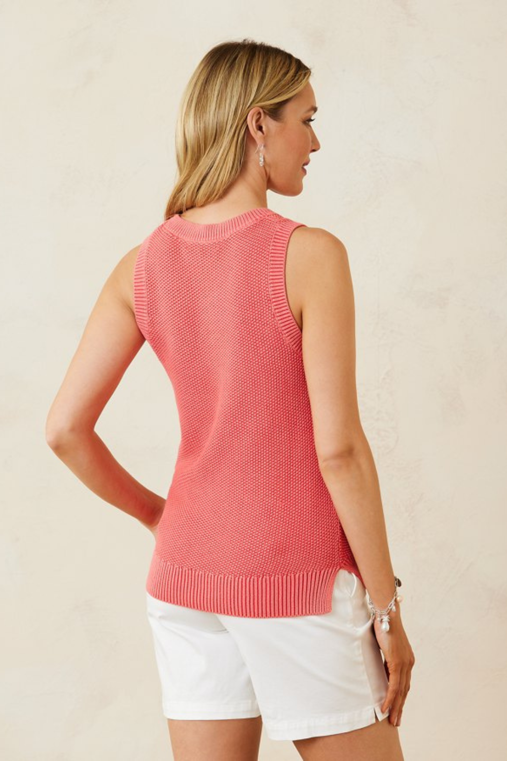 Tommy Bahama Belle Haven Seed Knit Sleeveless Sweater - Paradise Pink