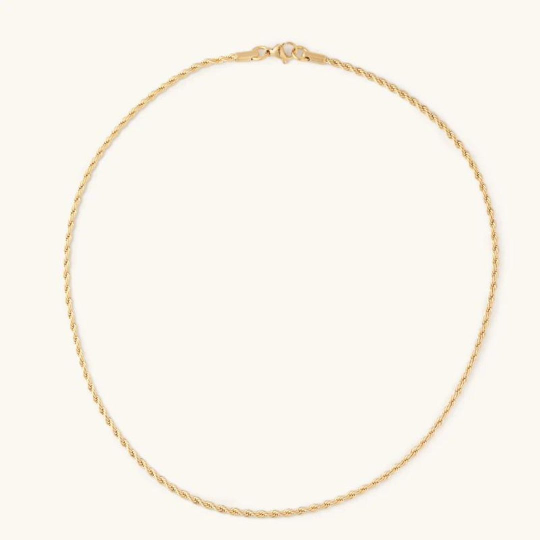 Nikki Smith Skinny Rope Layering Necklace - Gold