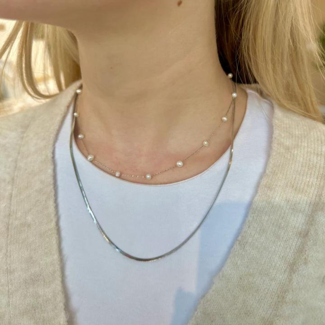 Nikki Smith Micro Herringbone Necklace