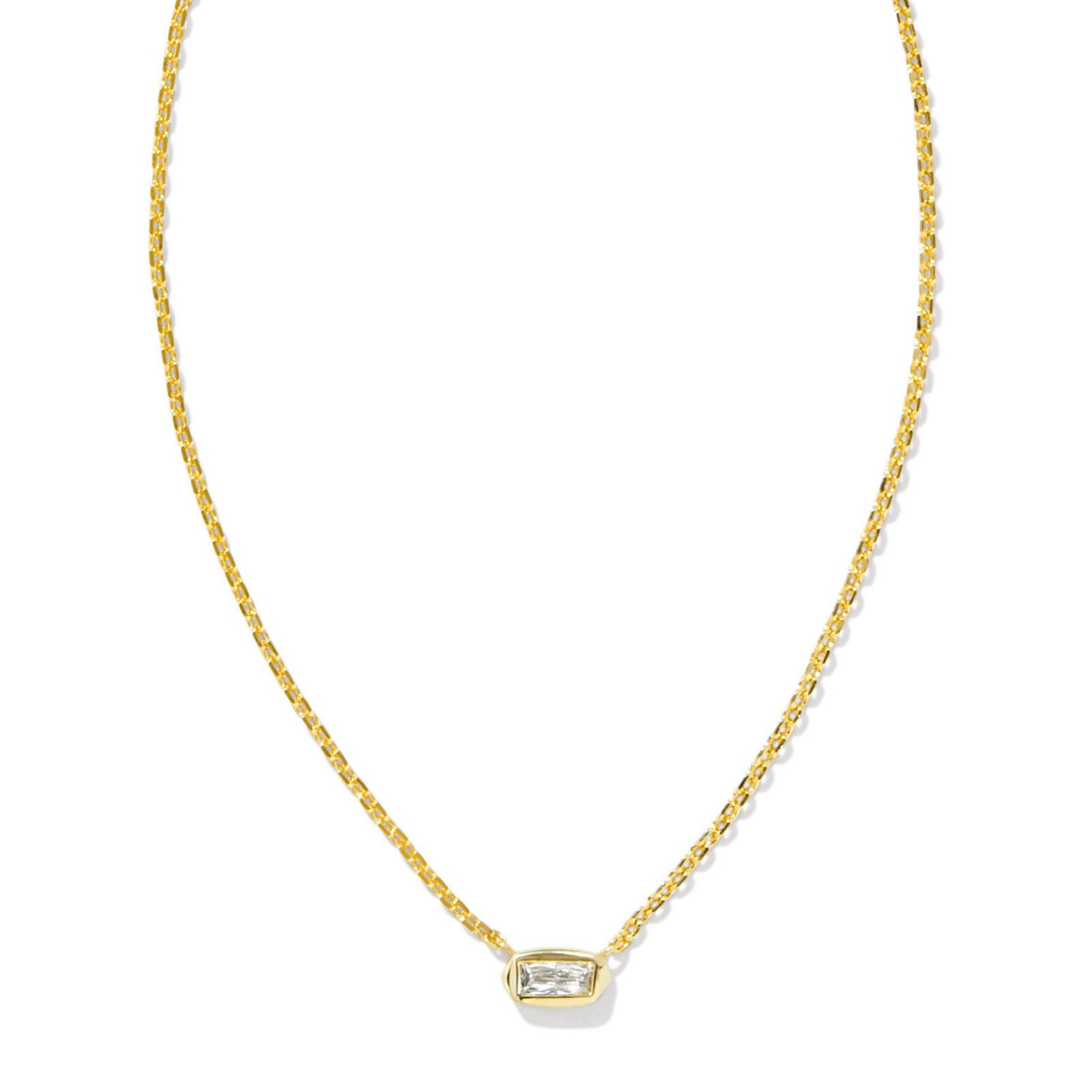 Kendra Scott Fern Crystal Necklace - White Crystal