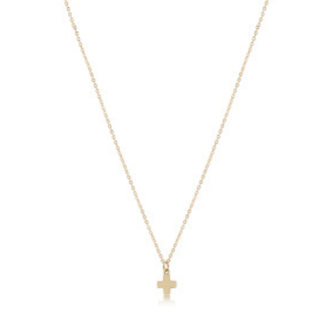 Enewton Classic Gold Small Signature Cross Necklace
