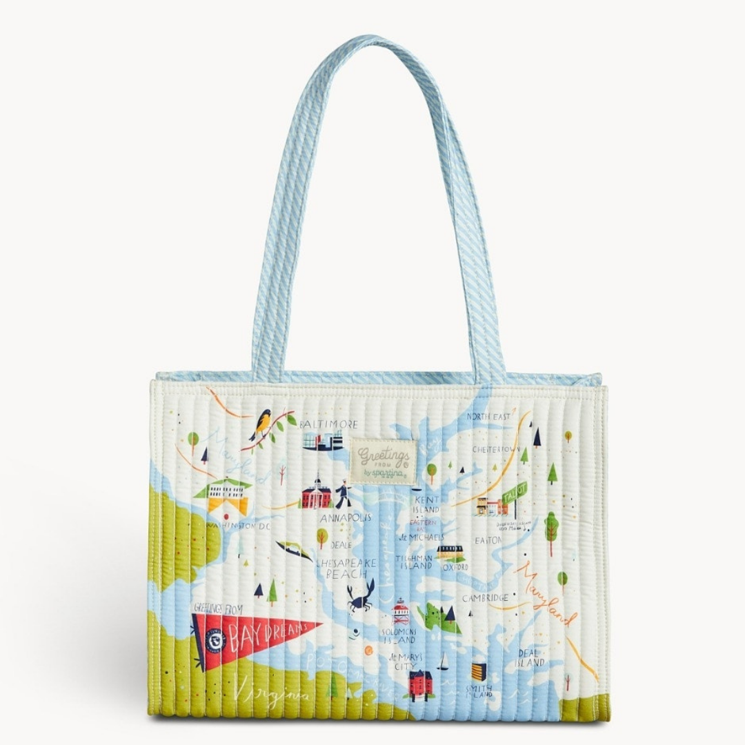 Spartina Bay Dreams Quilted Zip Tote