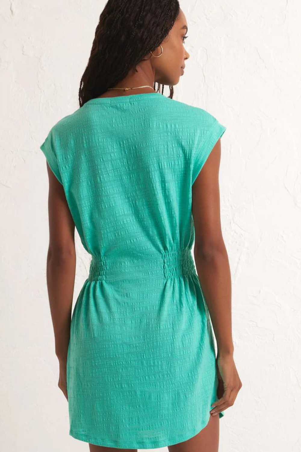 Z Supply Rowan Textured Knit Dress - Cabana Green