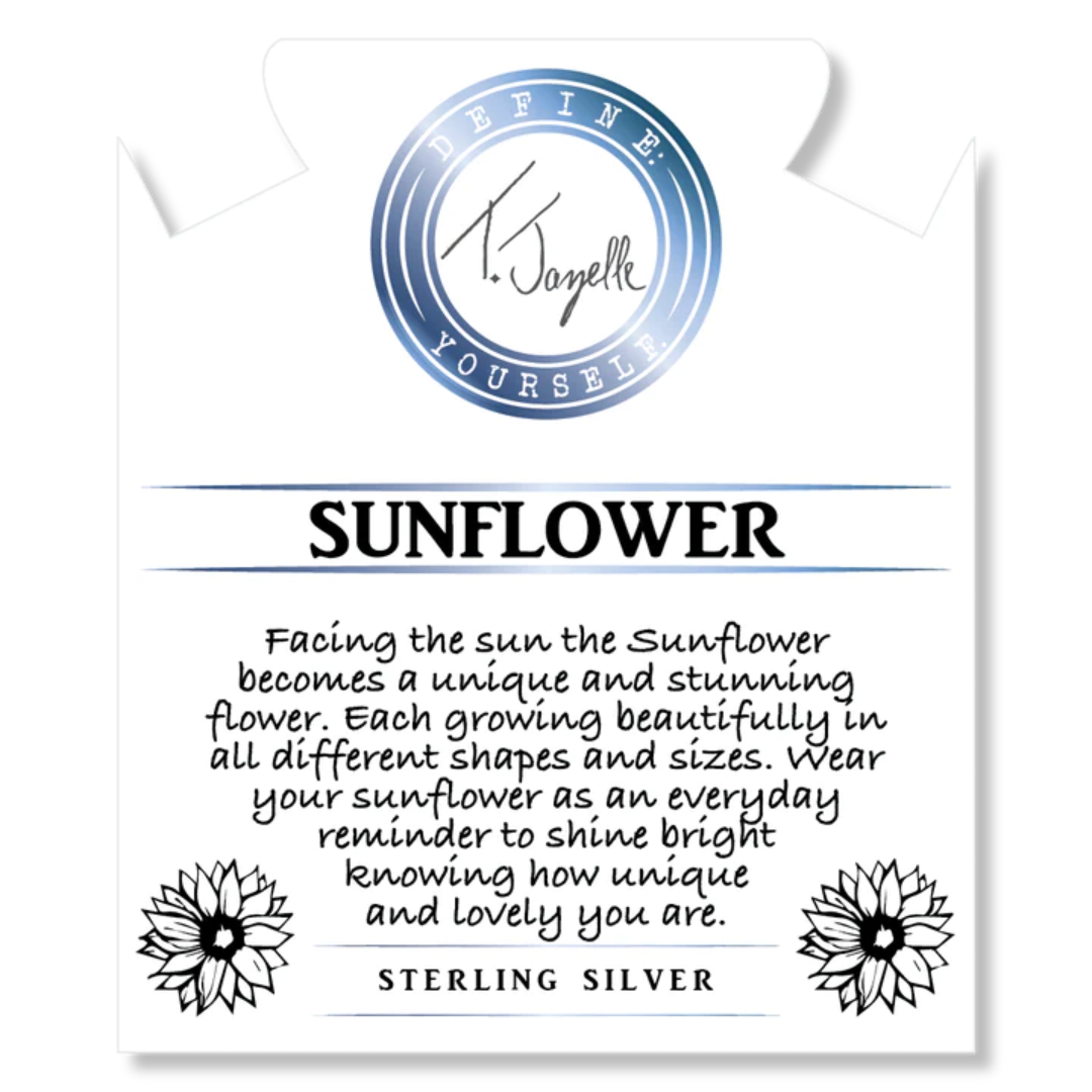 T. Jazelle Sunflower Charm Bracelet - Australian Agate