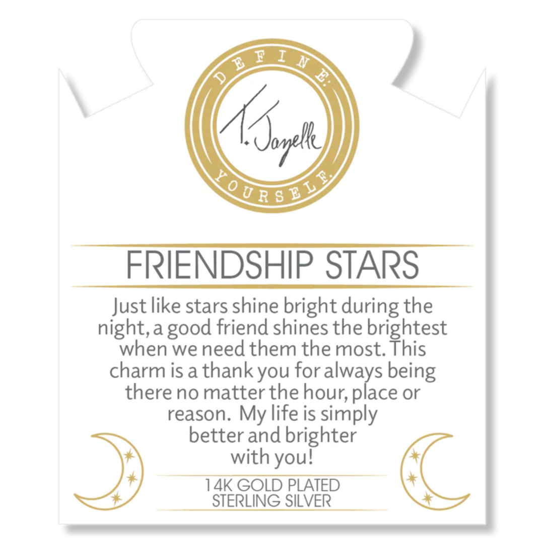 T. Jazelle Friendship Stars Charm Bracelet - Australian Agate
