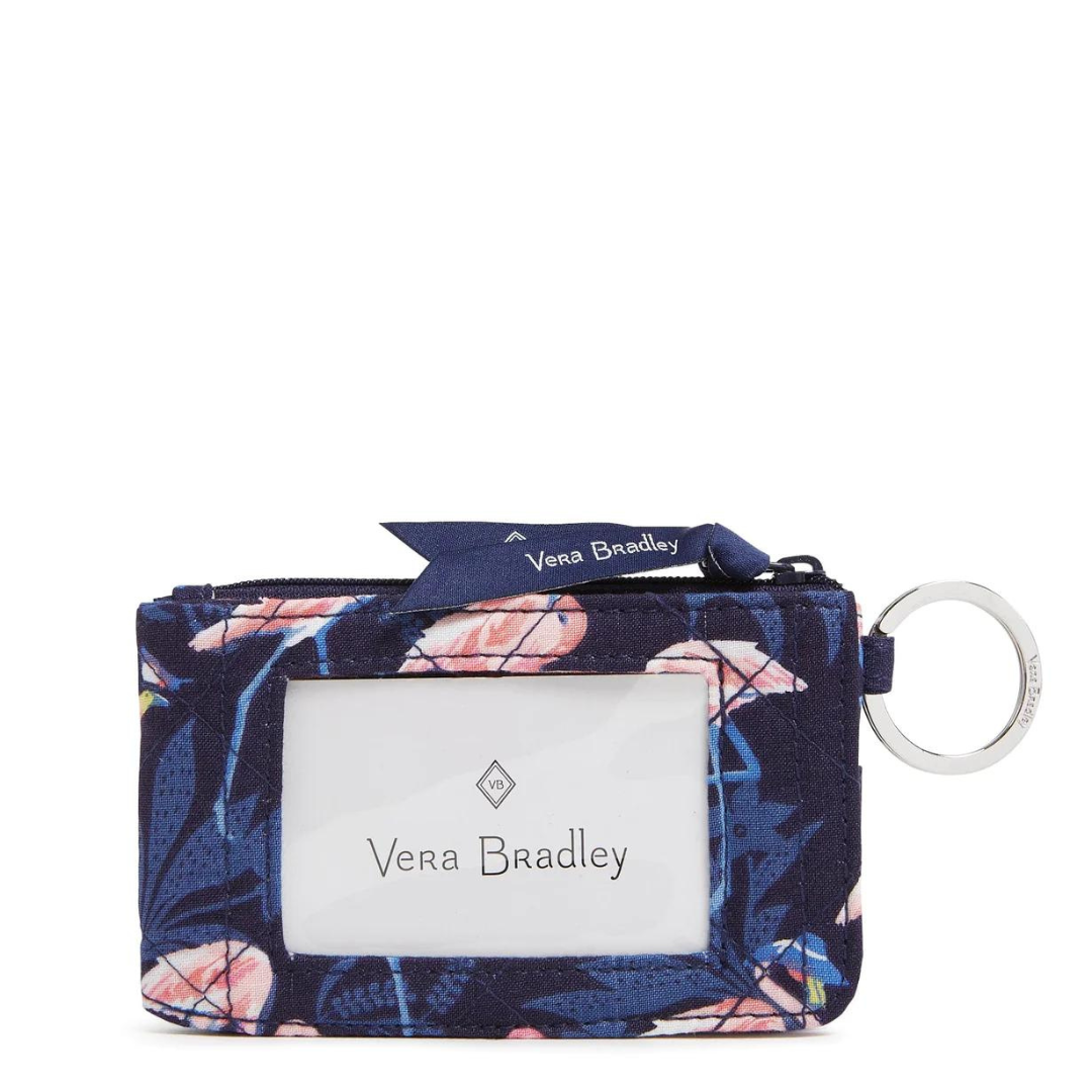 Vera Bradley RFID Deluxe Zip ID Case- Spring