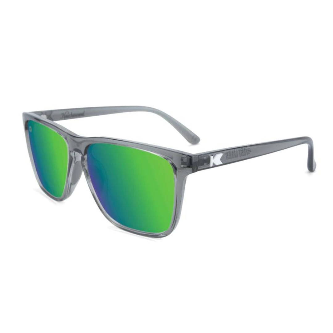 Knockaround Fast Lanes Sport Sunglasses - Clear Grey/Green Moonshine - The Cottage