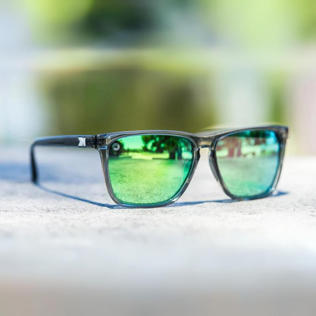 Knockaround Fast Lanes Sport Sunglasses - Clear Grey/Green Moonshine