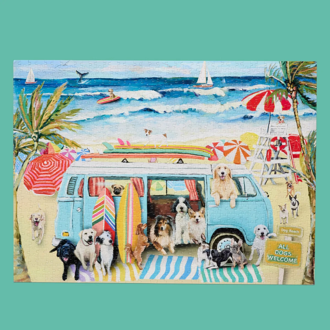 WerkShoppe Doggie Surf School- Jigsaw Puzzle