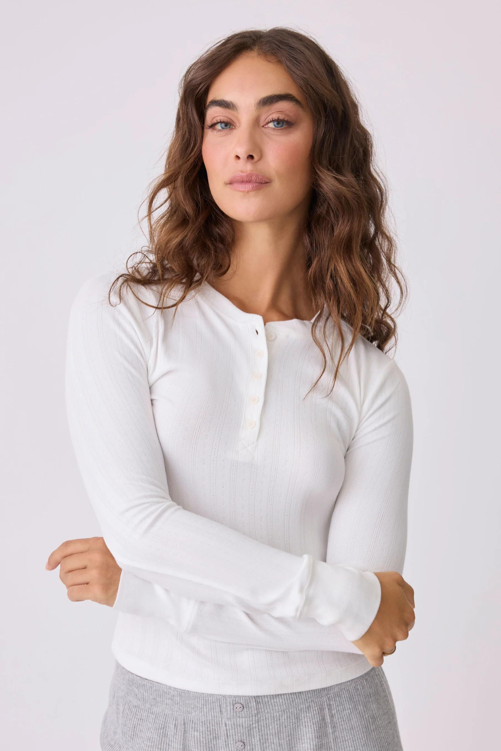 P.J. Salvage Long Sleeve Back to Basics - Ivory