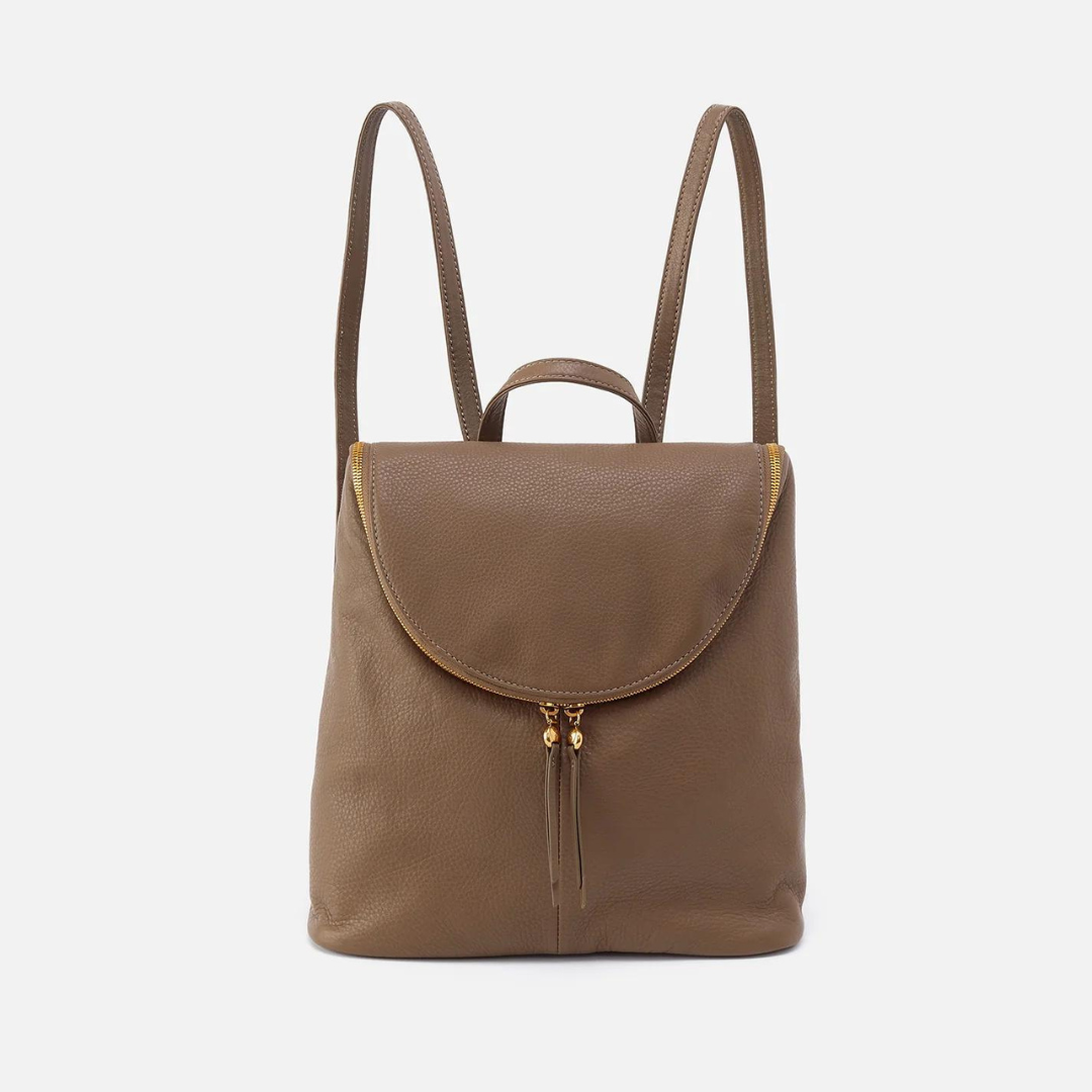 Hobo Fern Backpack Pebbled Leather - Dark Elm