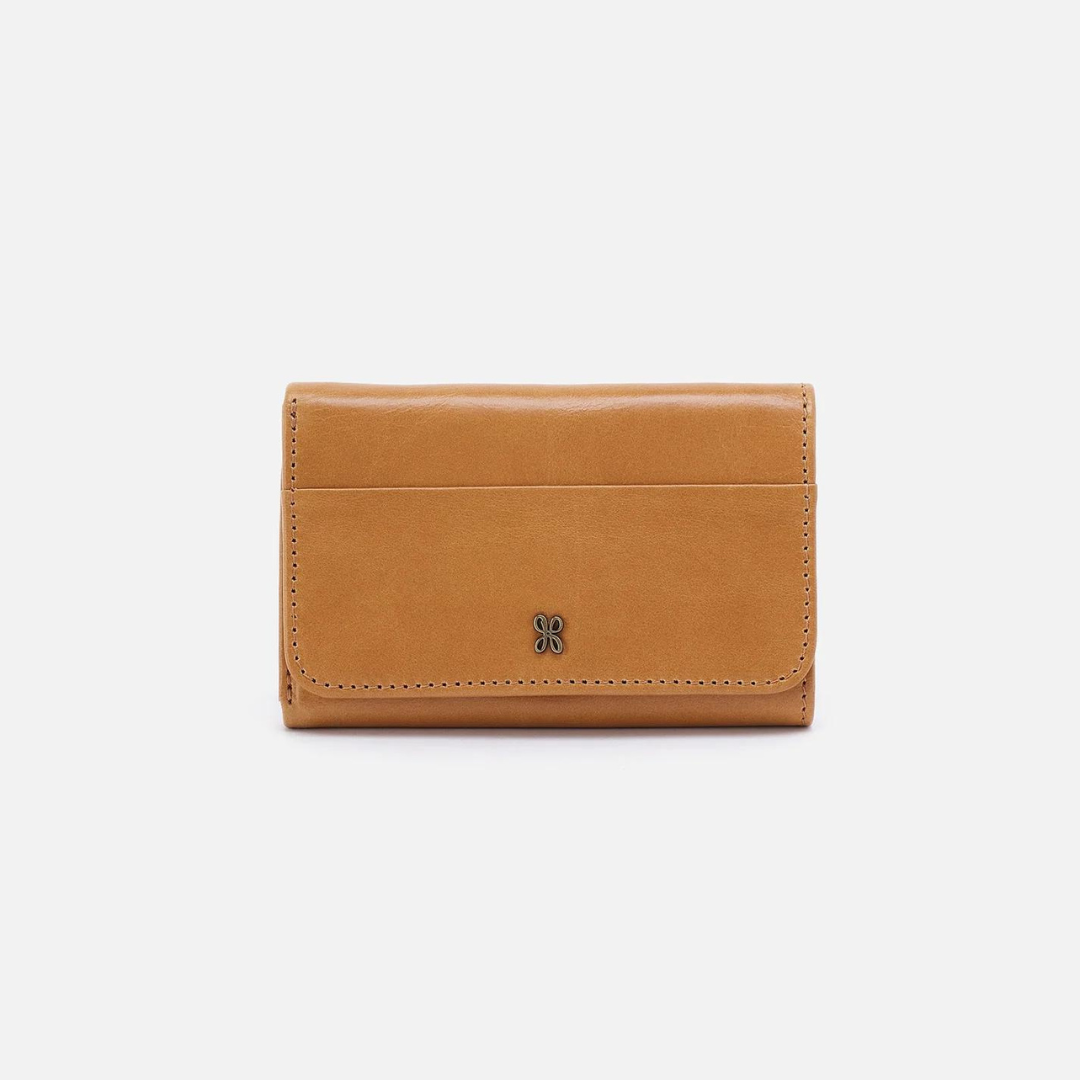 Hobo Jill Trifold Wallet Polished Leather