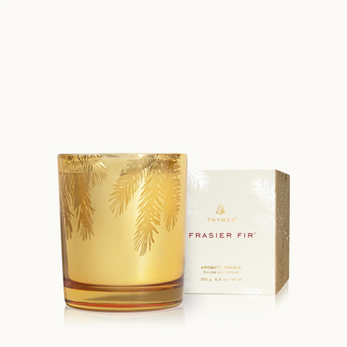 Thymes Frasier Fir Gilded Gold Poured Candle - The Cottage