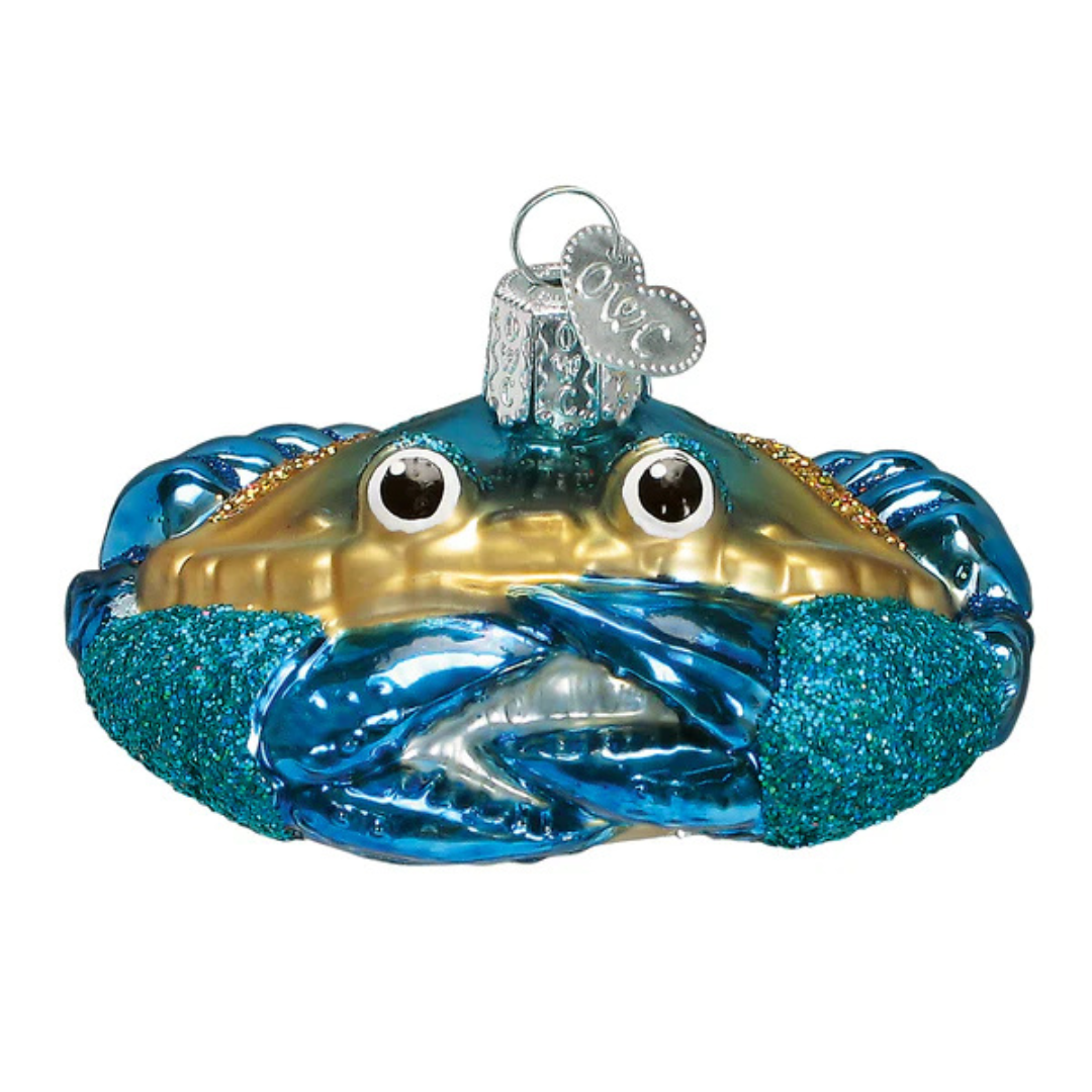 Old world Christmas Blue Crab Ornament