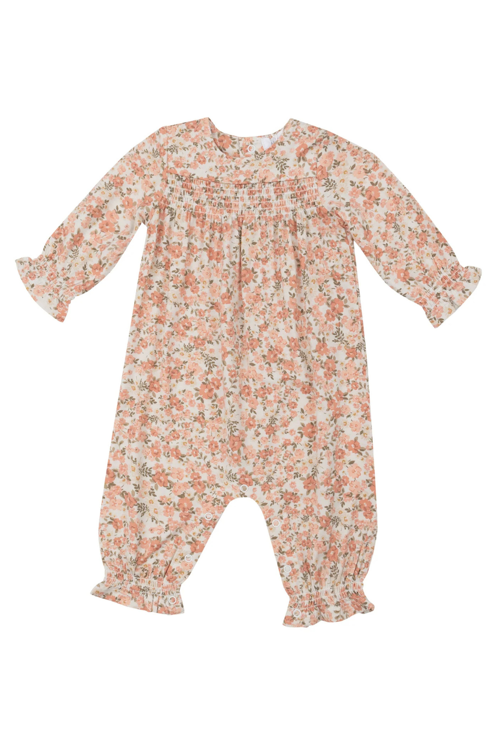 Angel Dear Smocked Romper - Sweet Rose Calico