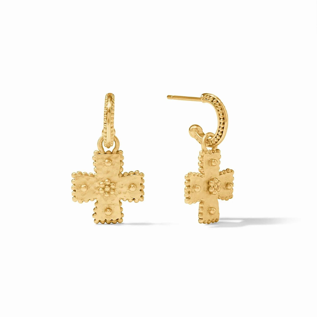 Julie Vos Malta Canterbury Hoop & Charm Earrings