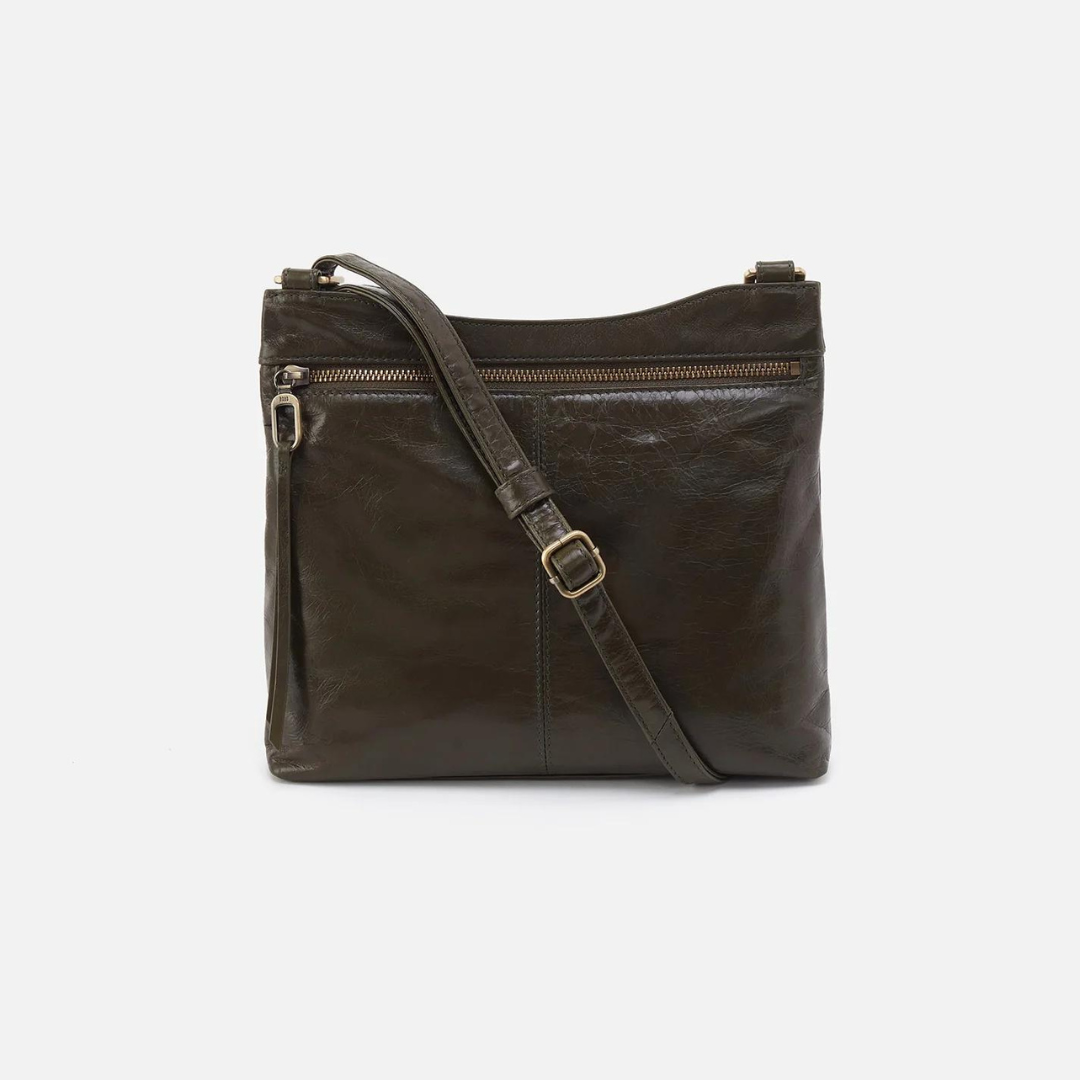 Hobo Cambel Crossbody Polished Leather - Deep Moss