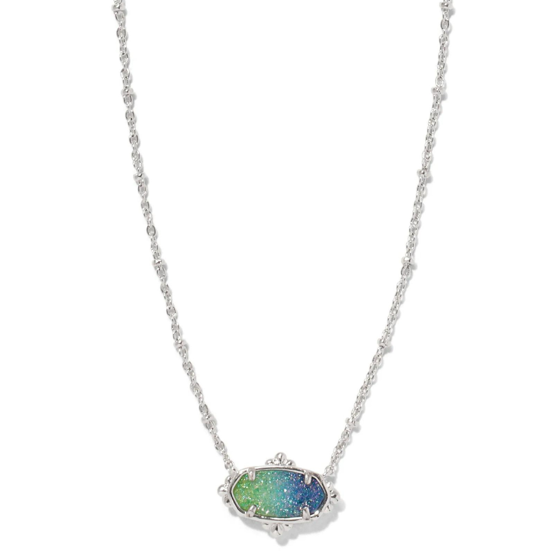 Kendra Scott Elisa Petal Framed Necklace - Rhodium