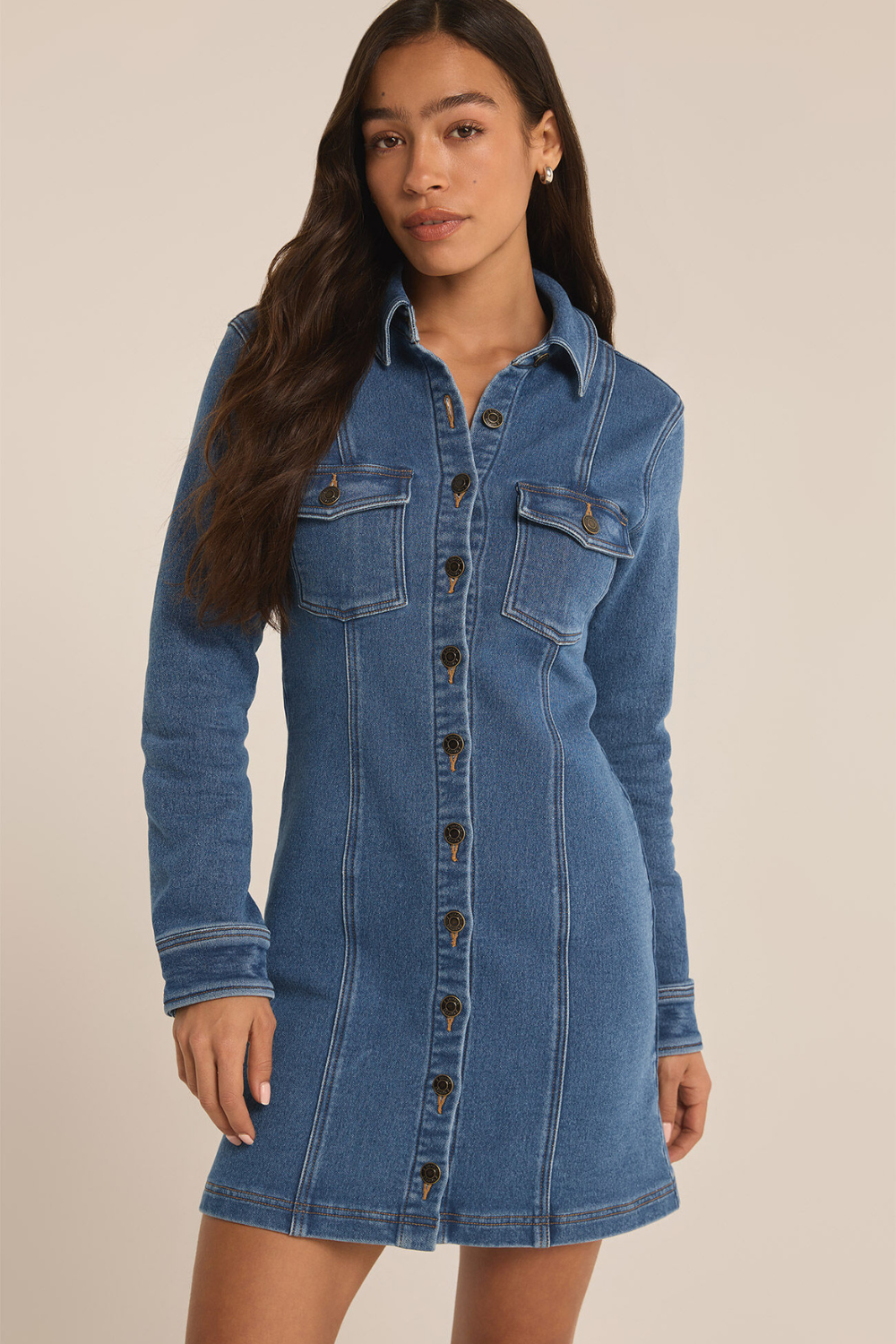 Z Supply Candice Knit Denim Dress