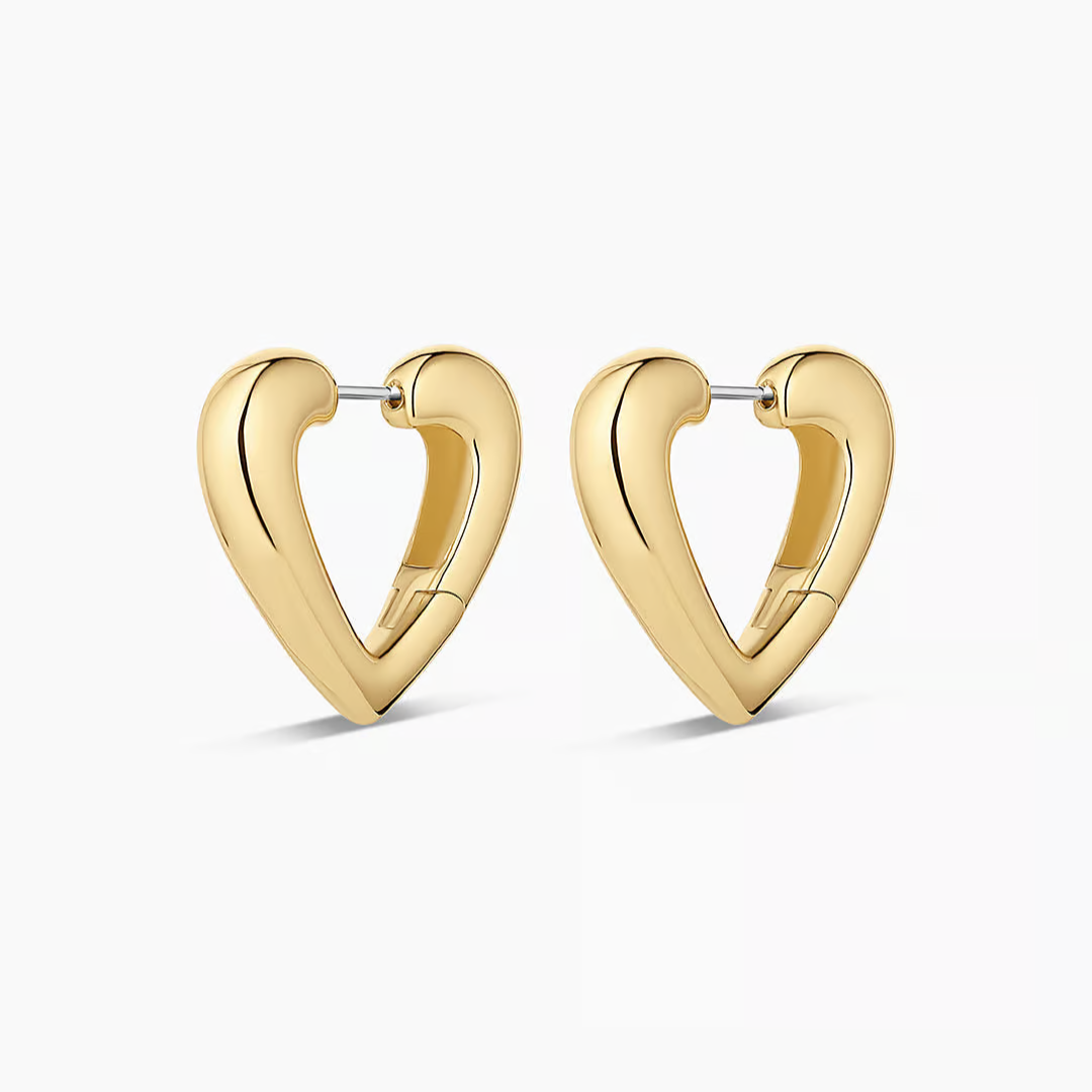 Gorjana Amour Heart Hoops