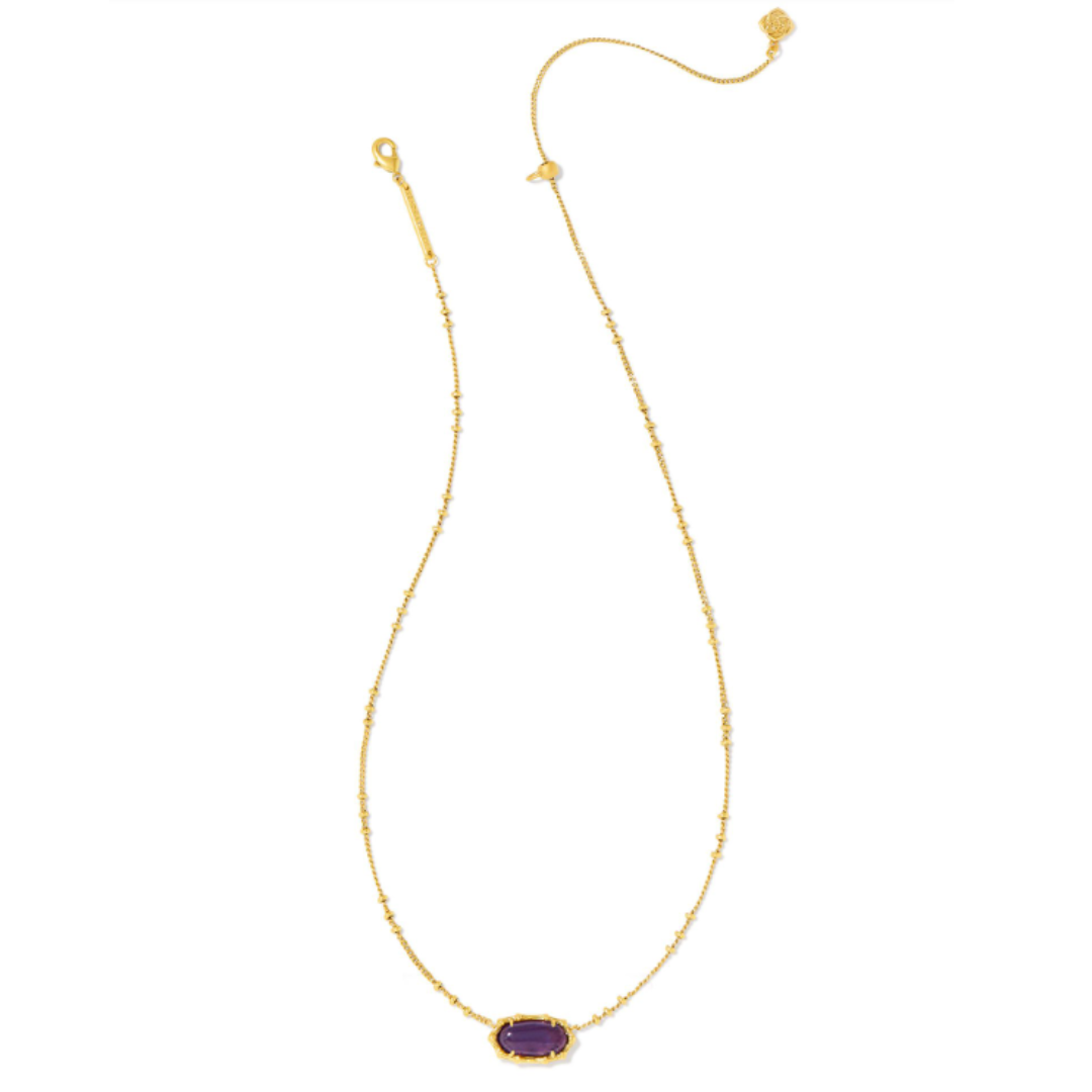 Kendra Scott Elisa Bamboo Frame Necklace - Gold - The Cottage