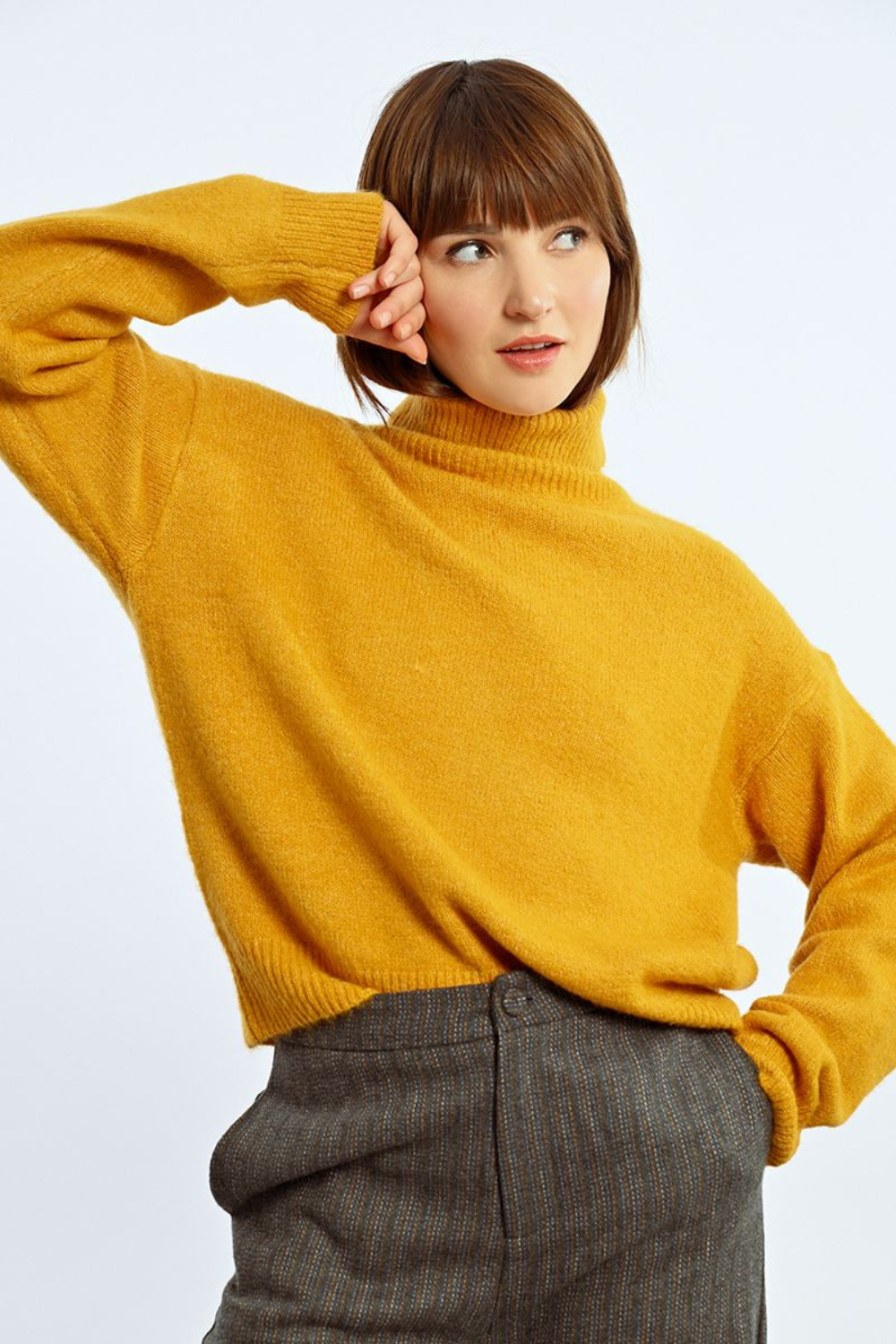 Molly Bracken Young Ladies Knitted Sweater - Saffron Yellow