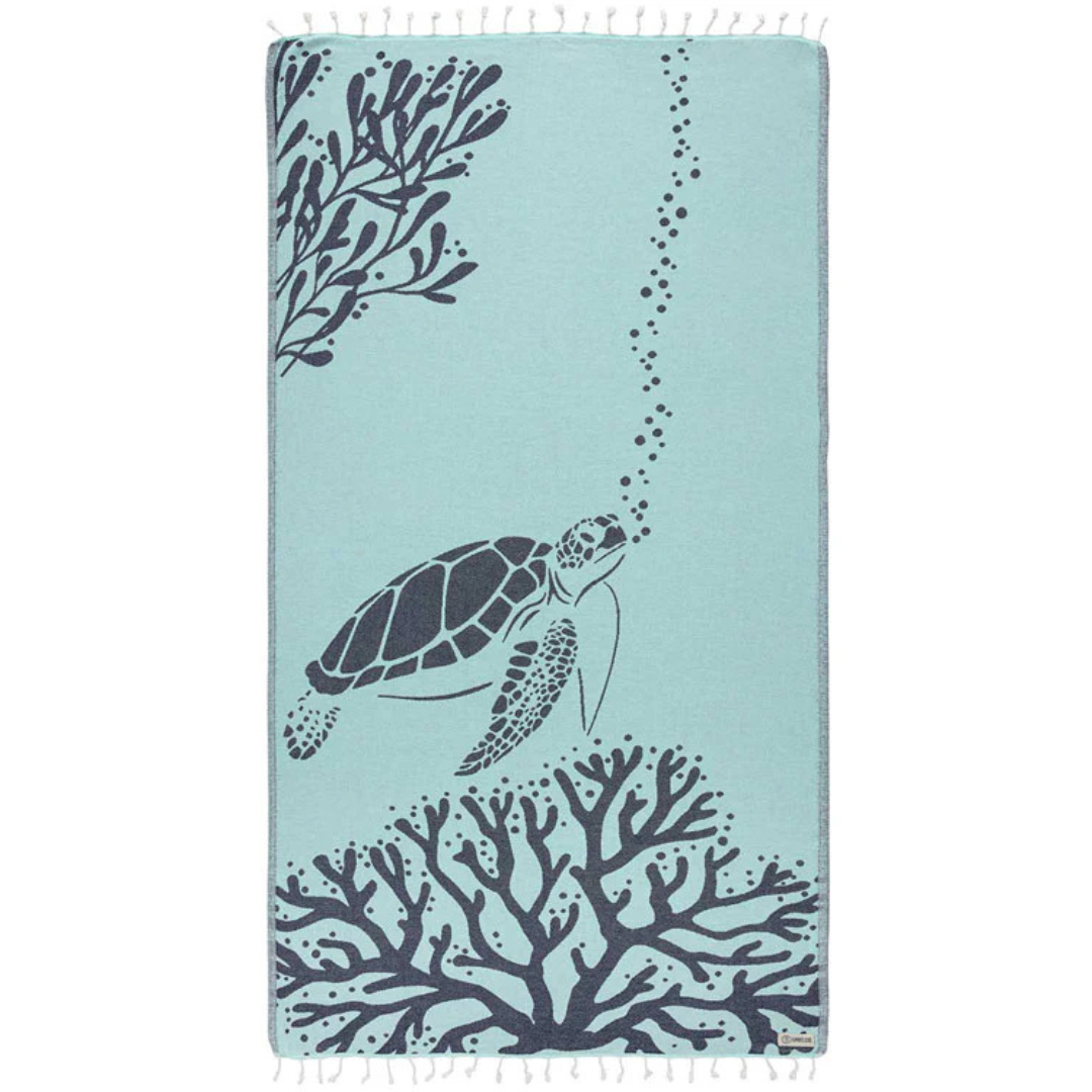 Sand Cloud Sand Resistant Towel - Bubbles Turtle