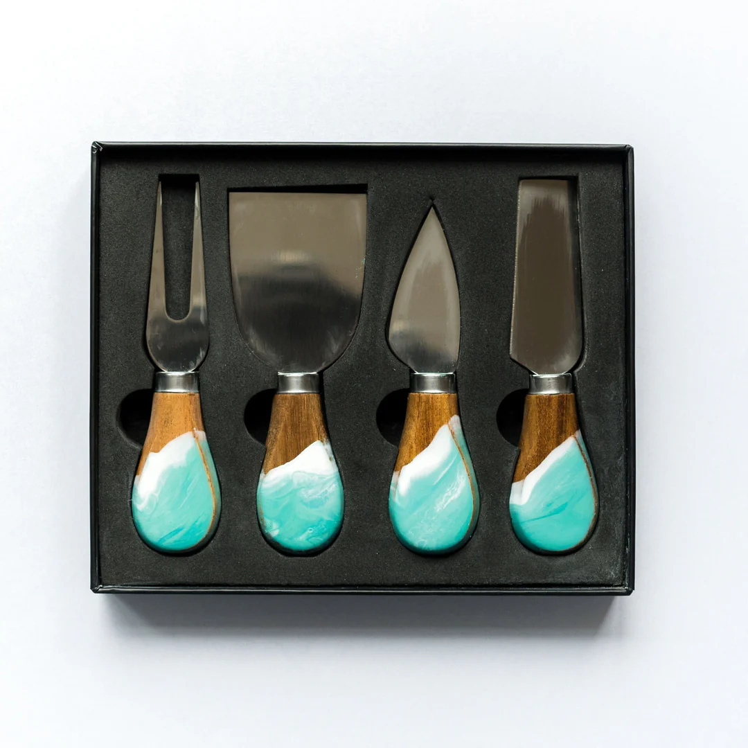 Lynn & Liana Resin Coated Cheese Knife Set