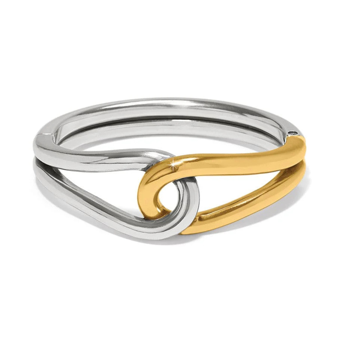 Brighton Interlok Curve 2Tone Hinge Bangle