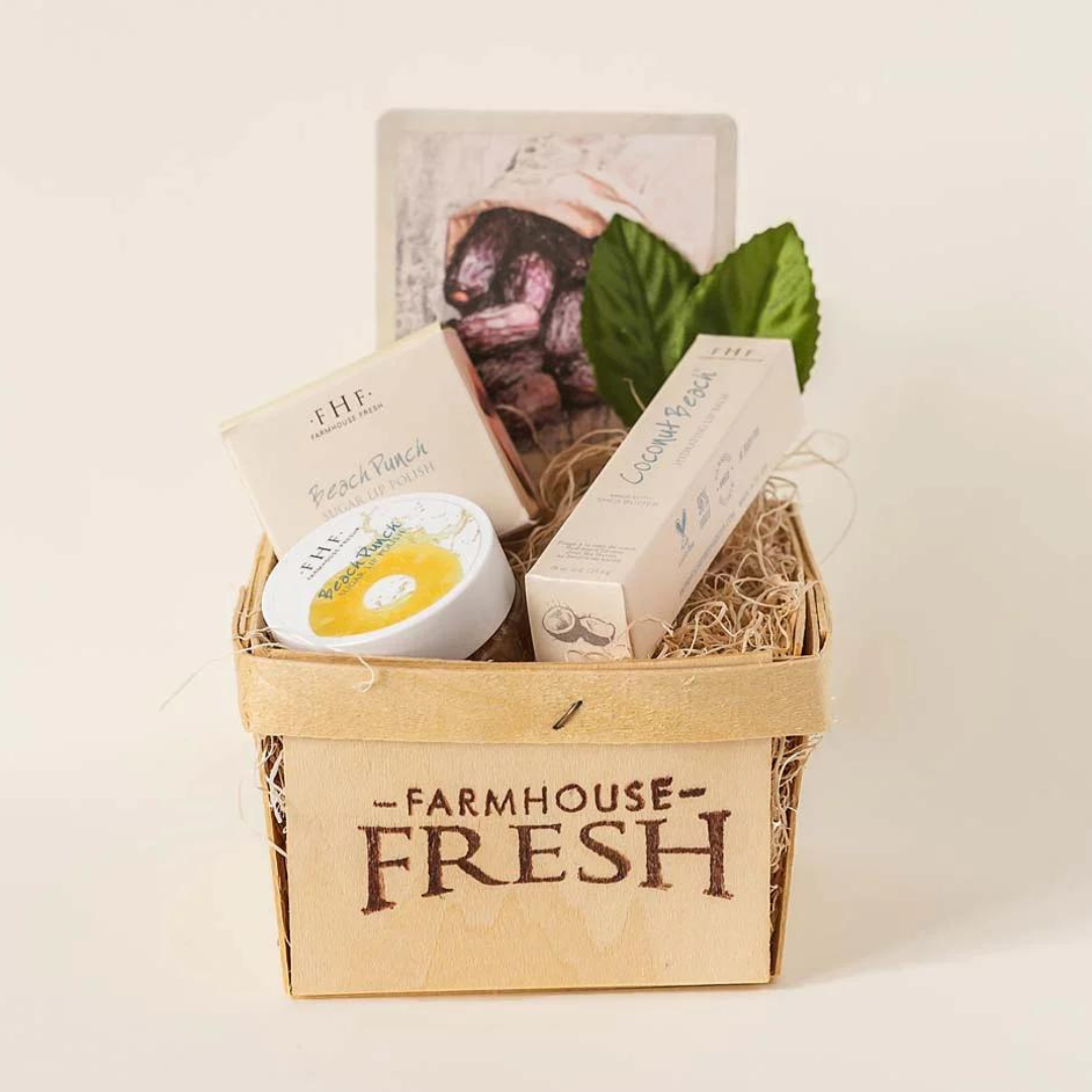 Farmhouse Fresh Beach Lip Gift Basket