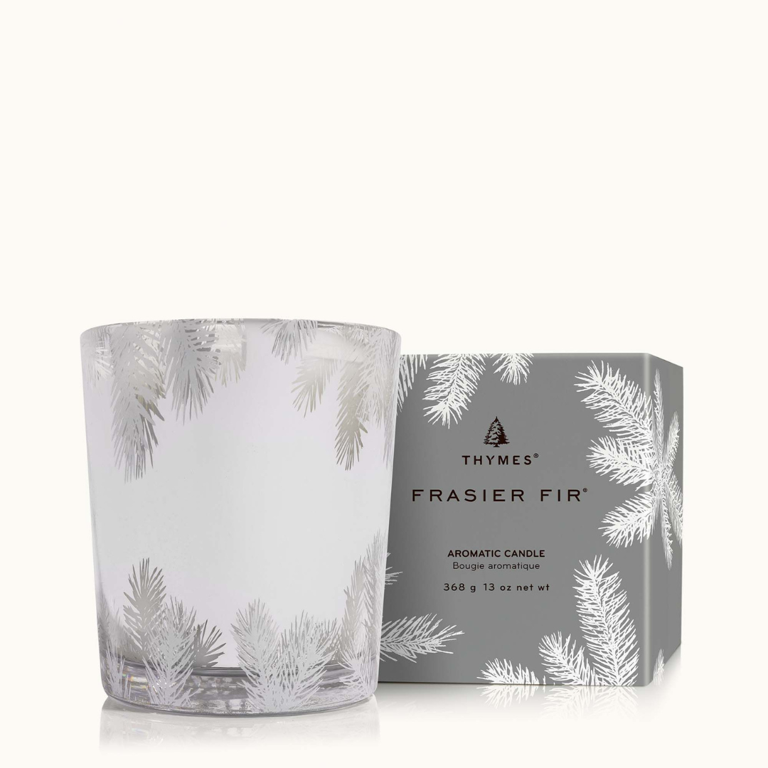 Thymes Silver Poured Candle - Frasier Fir