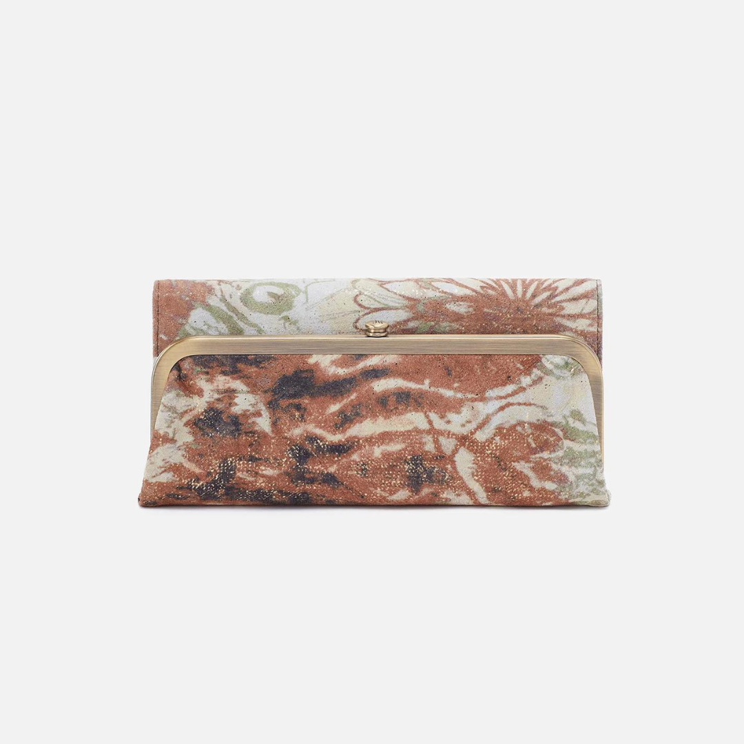 Hobo Rachel Continental Wallet Printed Leather - Coastal Canyon