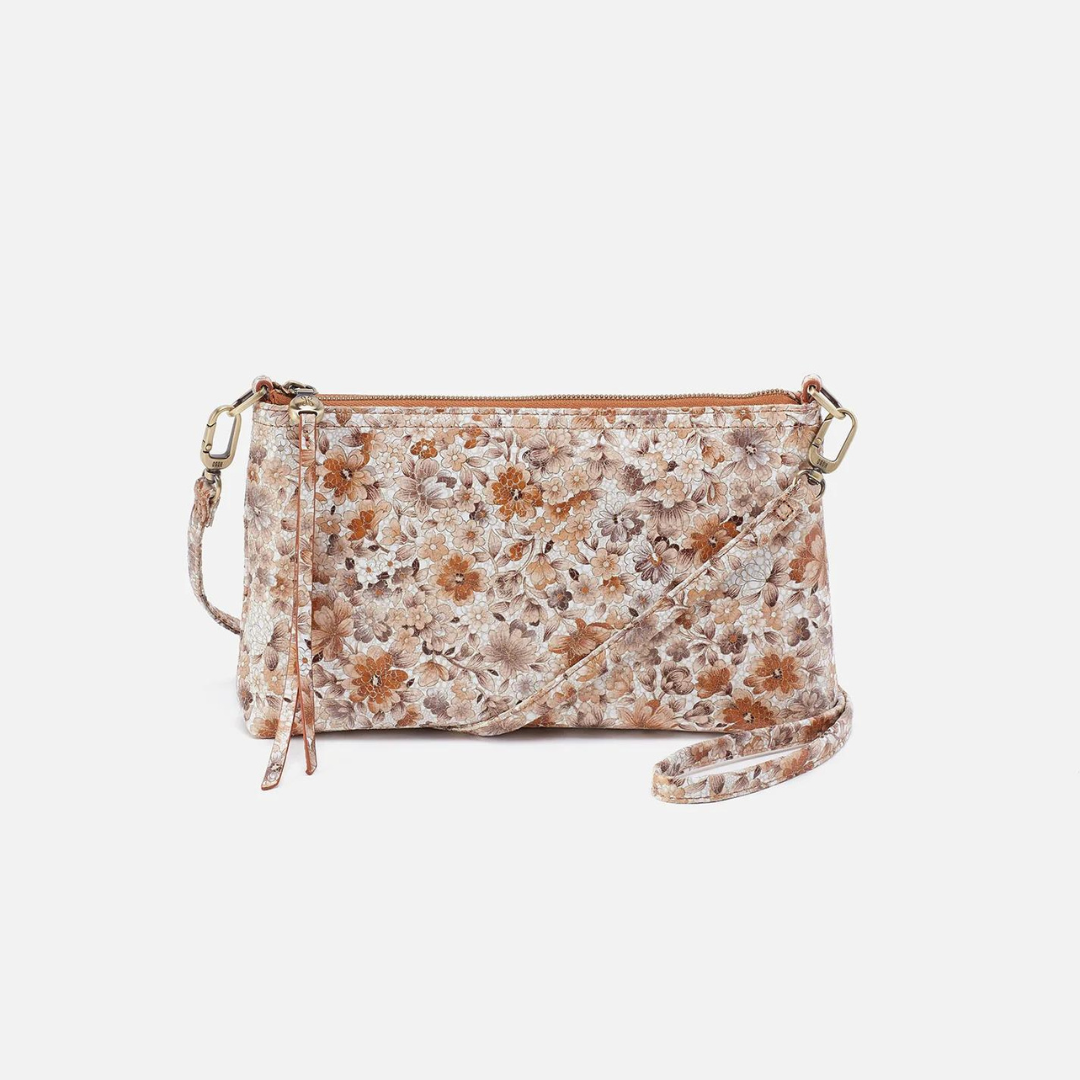 Hobo Darcy Crossbody Printed Leather - Sepia Bloom