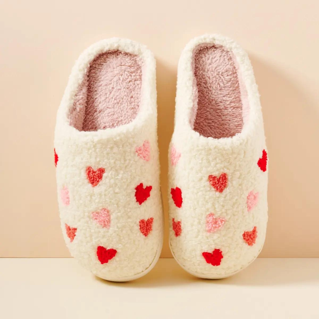 Lilla Haven Multi Hearts Home Slippers