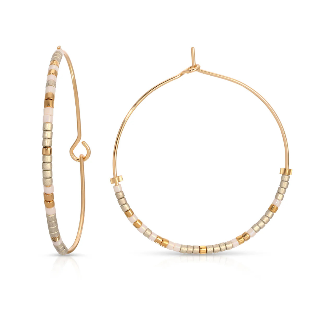 Dot & Dash Morse Code Hoop Earrings - Jeremiah 29:11