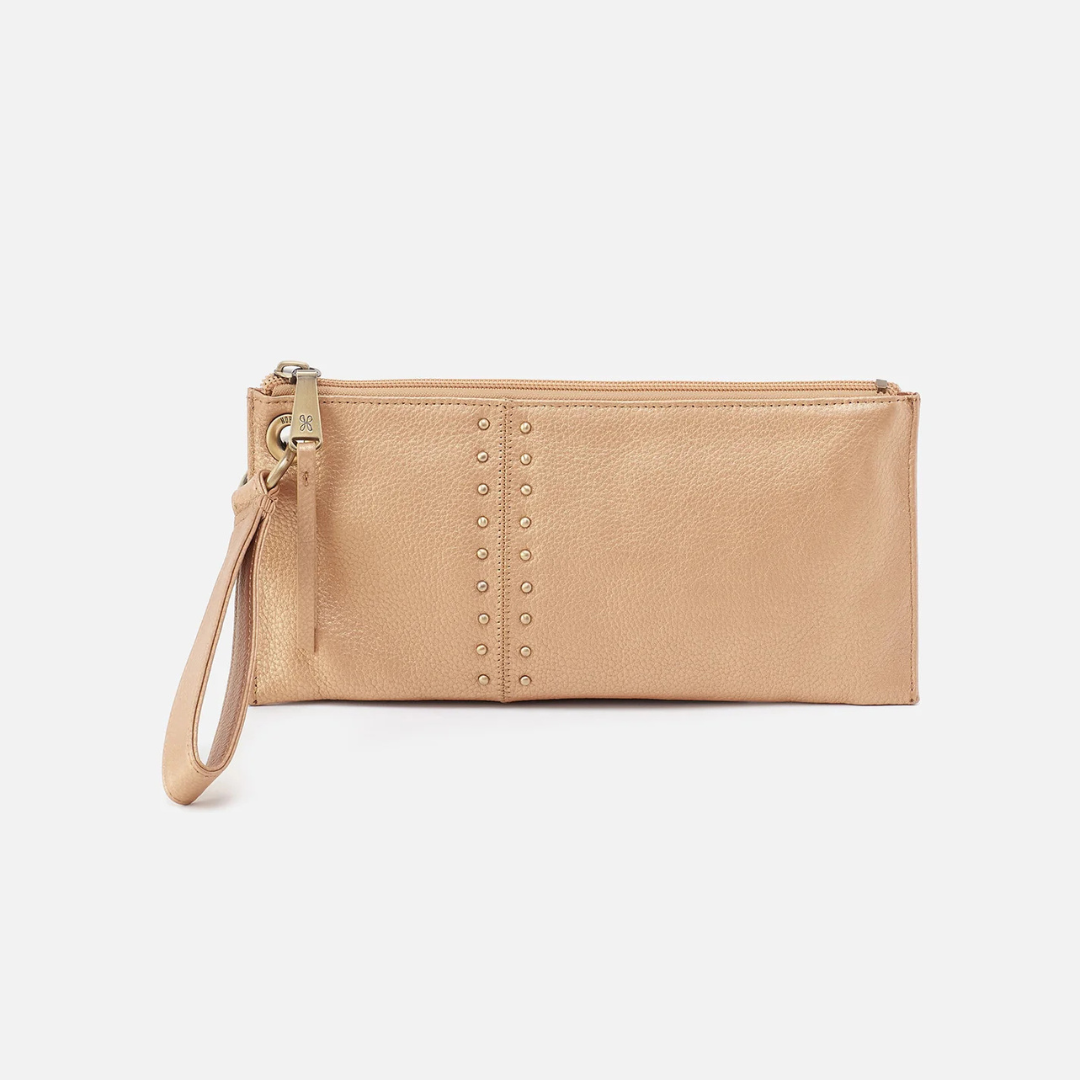 Hobo Vida Wristlet Buffed Leather - Dusty Gold