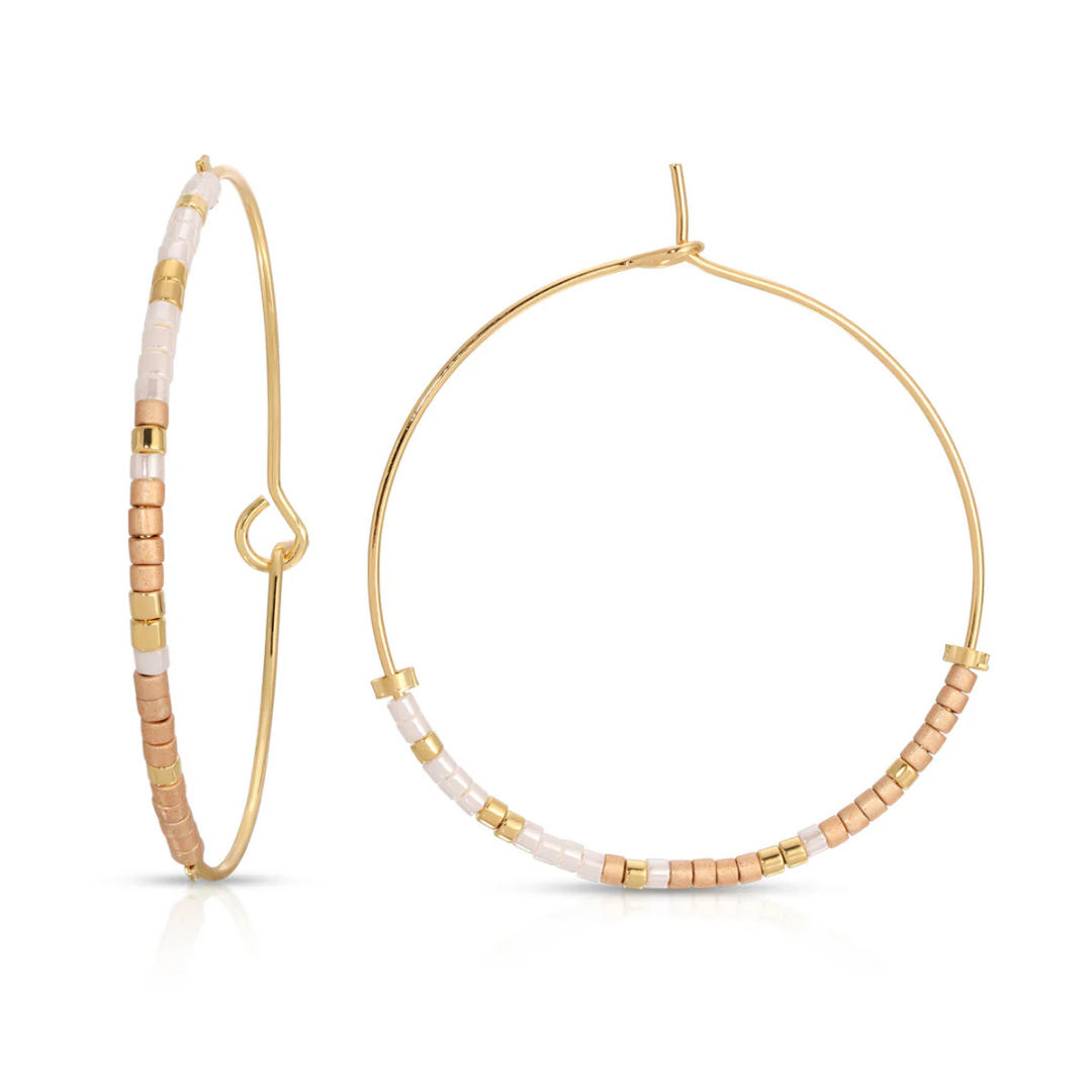 Dot & Dash Morse Code Hoop Earrings - Isaiah 41:10