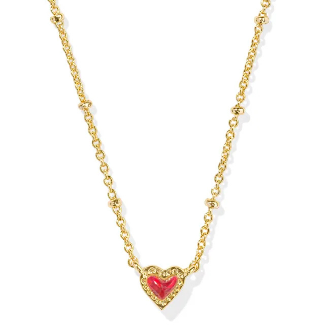 Kendra Scott Mini Ari Heart Satellite Pendant Necklace - Gold